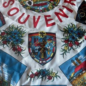 Colorful Souvenir Scarf Munich Germany, by designer Ziethen 26” x 26”